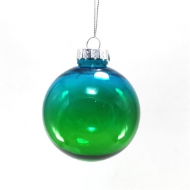 廠家批發(fā)PET噴色空心圓球挂件  聖誕樹裝飾吊球 